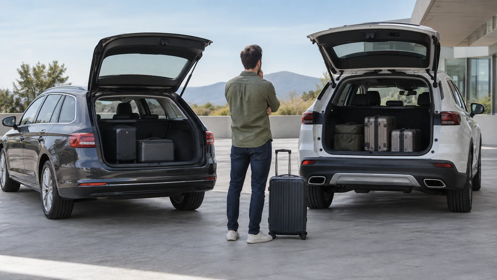 Choisissez un espace pour les personnes et les bagages